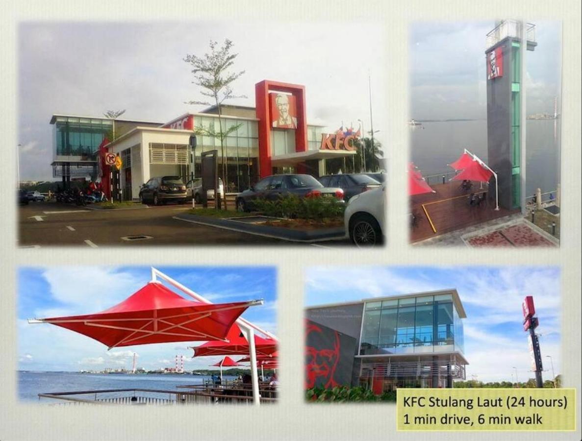 Seaview Condo Near Rf Mall, Food Court & Free Netflix Johor Bahru Kültér fotó